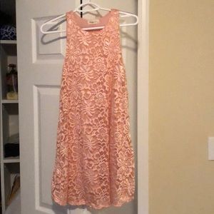 Blush lace dress